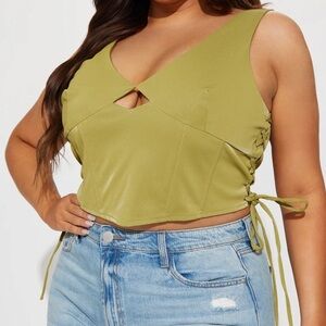 Plus Size Faux Leather Corset